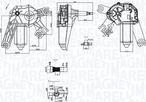 Magneti Marelli 064073900010 - Двигун склоочисника autocars.com.ua