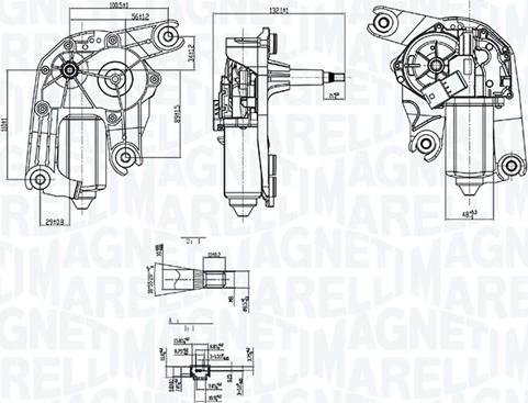 Magneti Marelli 064074000010 - Двигатель стеклоочистителя avtokuzovplus.com.ua