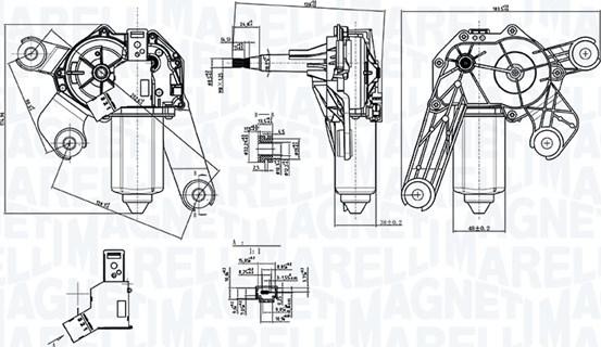 Magneti Marelli 064074100010 - Двигун склоочисника autocars.com.ua