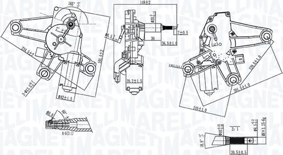 Magneti Marelli 064074400010 - Двигун склоочисника autocars.com.ua