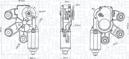 Magneti Marelli 064074900010 - Двигун склоочисника autocars.com.ua