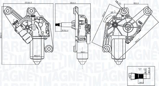 Magneti Marelli 064075600010 - Двигун склоочисника autocars.com.ua