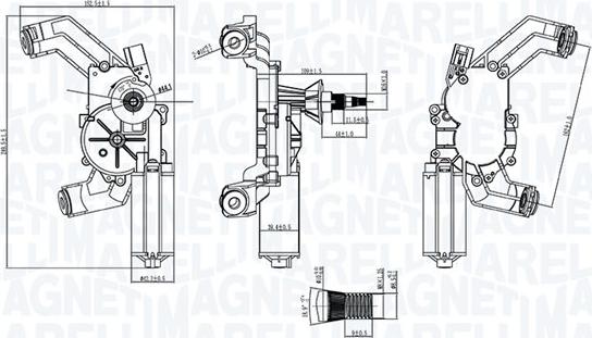 Magneti Marelli 064075900010 - Двигун склоочисника autocars.com.ua
