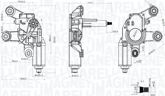 Magneti Marelli 064076000010 - Двигун склоочисника autocars.com.ua