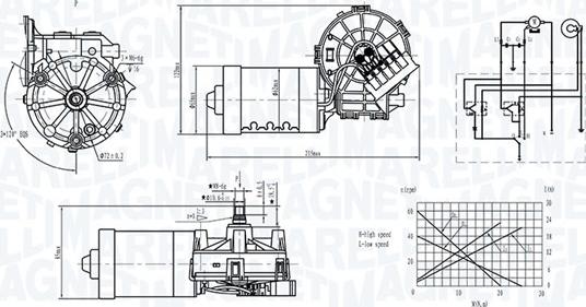 Magneti Marelli 064370400010 - Двигатель стеклоочистителя avtokuzovplus.com.ua