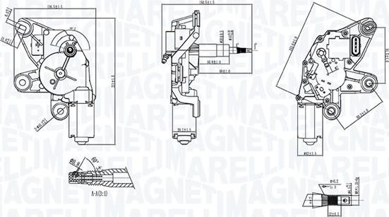 Magneti Marelli 064371100010 - Двигун склоочисника autocars.com.ua