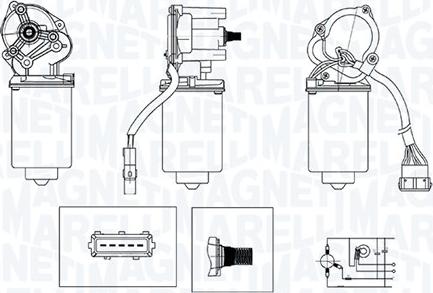 Magneti Marelli 064371300010 - Двигун склоочисника autocars.com.ua