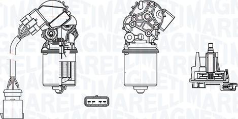 Magneti Marelli 064371400010 - Двигун склоочисника autocars.com.ua