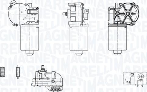 Magneti Marelli 064371600010 - Двигун склоочисника autocars.com.ua