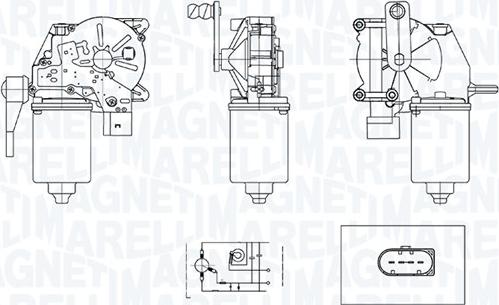 Magneti Marelli 064372100010 - Двигун склоочисника autocars.com.ua