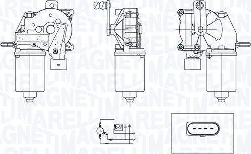 Magneti Marelli 064372400010 - Двигун склоочисника autocars.com.ua