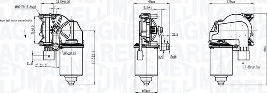 Magneti Marelli 064373010010 - Двигун склоочисника autocars.com.ua