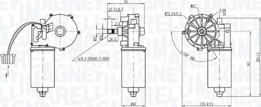 Magneti Marelli 064373100010 - Двигун склоочисника autocars.com.ua