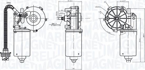 Magneti Marelli 064373200010 - Двигун склоочисника autocars.com.ua