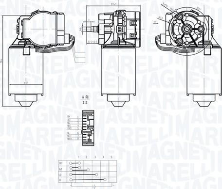 Magneti Marelli 064373400010 - Двигун склоочисника autocars.com.ua