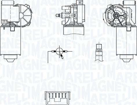 Magneti Marelli 064374200010 - Двигатель стеклоочистителя avtokuzovplus.com.ua