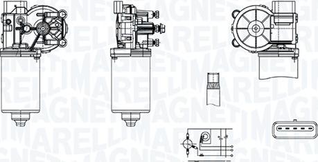 Magneti Marelli 064374500010 - Двигун склоочисника autocars.com.ua