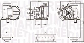 Magneti Marelli 064375400010 - Двигатель стеклоочистителя avtokuzovplus.com.ua