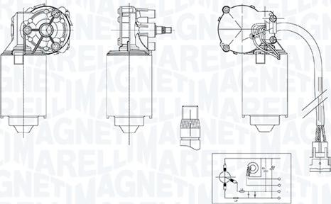 Magneti Marelli 064375500010 - Двигун склоочисника autocars.com.ua