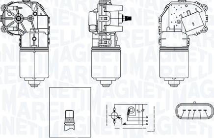 Magneti Marelli 064375600010 - Двигун склоочисника autocars.com.ua