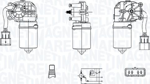 Magneti Marelli 064375900010 - Двигун склоочисника autocars.com.ua