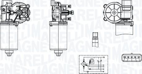 Magneti Marelli 064376500010 - Двигун склоочисника autocars.com.ua