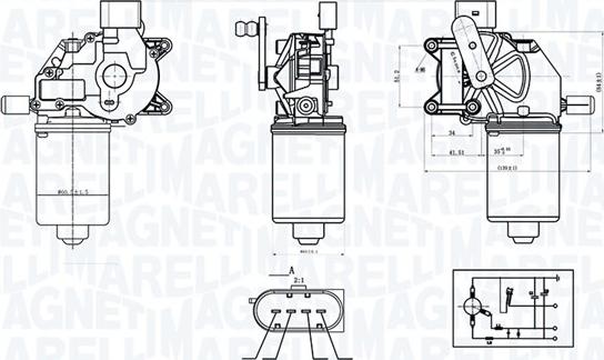 Magneti Marelli 064376700010 - Двигун склоочисника autocars.com.ua