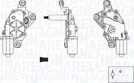 Magneti Marelli 064377000010 - Двигун склоочисника autocars.com.ua