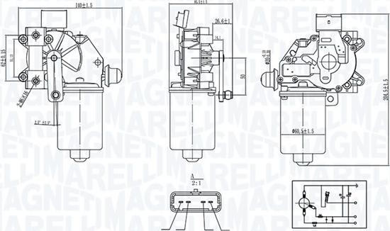 Magneti Marelli 064377400010 - Двигун склоочисника autocars.com.ua