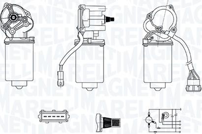 Magneti Marelli 064378600010 - Двигатель стеклоочистителя avtokuzovplus.com.ua