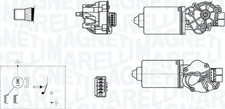 Magneti Marelli 064378700010 - Двигатель стеклоочистителя avtokuzovplus.com.ua