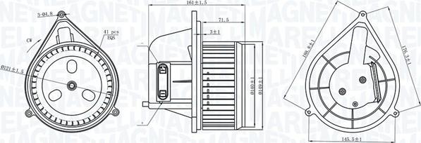 Magneti Marelli 069412206010 - Вентилятор салону autocars.com.ua