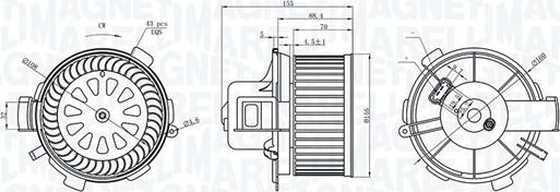 Magneti Marelli 069412226010 - Вентилятор салону autocars.com.ua