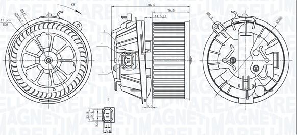 Magneti Marelli 069412240010 - Вентилятор салону autocars.com.ua