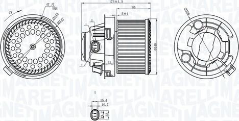 Magneti Marelli 069412258010 - Вентилятор салону autocars.com.ua