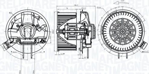 Magneti Marelli 069412305010 - Вентилятор салону autocars.com.ua