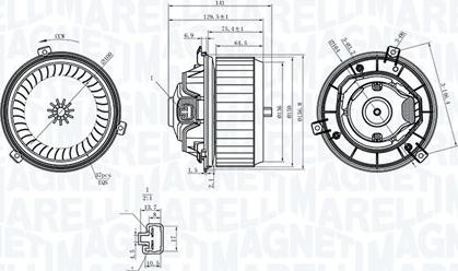 Magneti Marelli 069412363010 - Вентилятор салона avtokuzovplus.com.ua