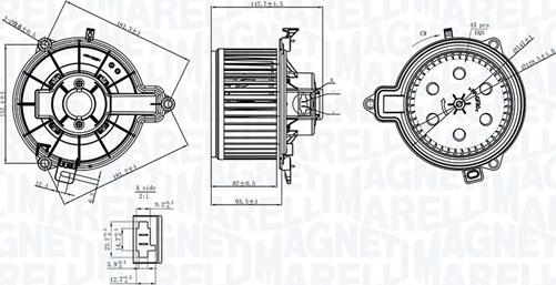 Magneti Marelli 069412733010 - Вентилятор салону autocars.com.ua