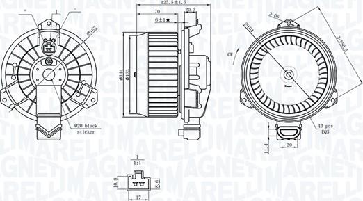 Magneti Marelli 069412749010 - Вентилятор салону autocars.com.ua