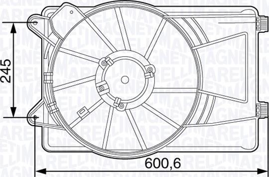 Magneti Marelli 069422473010 - Вентилятор, охолодження двигуна autocars.com.ua