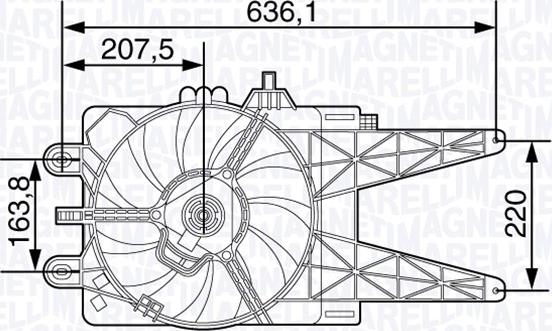 Magneti Marelli 069422478010 - Вентилятор, охолодження двигуна autocars.com.ua