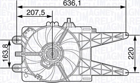 Magneti Marelli 069422479010 - Вентилятор, охолодження двигуна autocars.com.ua