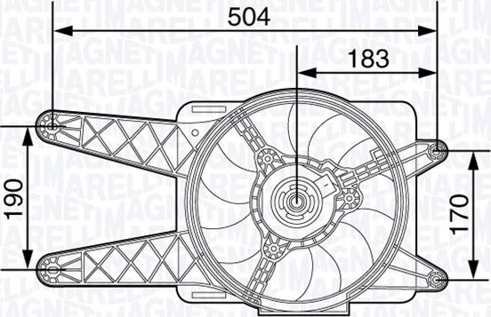 Magneti Marelli 069422480010 - Вентилятор, охолодження двигуна autocars.com.ua