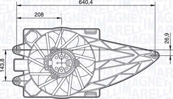 Magneti Marelli 069422483010 - Вентилятор, охлаждение двигателя avtokuzovplus.com.ua