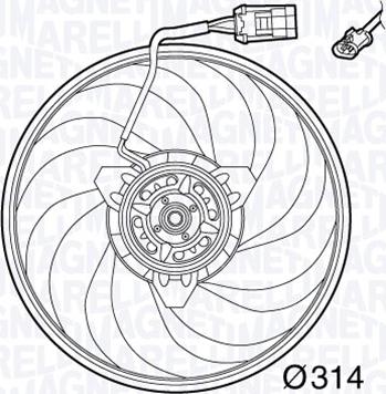 Magneti Marelli 069422565010 - Вентилятор, охлаждение двигателя avtokuzovplus.com.ua