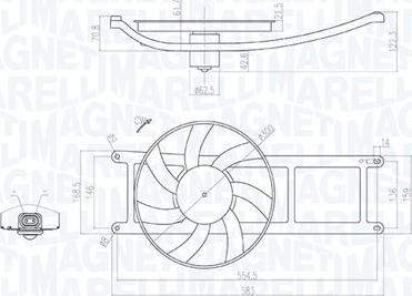 Magneti Marelli 069422715010 - Вентилятор, охлаждение двигателя avtokuzovplus.com.ua