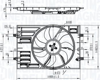 Magneti Marelli 069422828010 - Вентилятор, охолодження двигуна autocars.com.ua