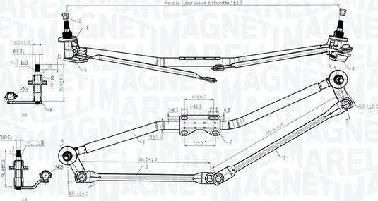 Magneti Marelli 085570170010 - Система тяг і важелів приводу склоочисника autocars.com.ua