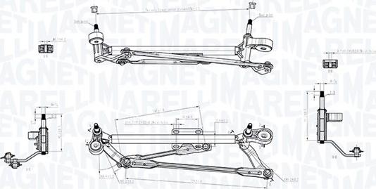 Magneti Marelli 085570702010 - Система тяг і важелів приводу склоочисника autocars.com.ua