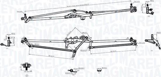 Magneti Marelli 085570703010 - Система тяг і важелів приводу склоочисника autocars.com.ua